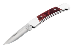 Buck Knives STE-0503RWS Cuchillo de Caza Prince®  Hoja de acero inoxidable 420HC y Mango de Resina Madera impregnada y refuerzos de níquel y plata