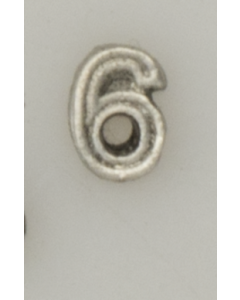 Numeral Pasador Diario 6 Plata Martinez Albainox, de 0,5 X 0,7 cm, Fabricado en Metal 09500
