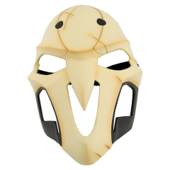 Máscara de Reaper de Overwatch a tamaño real con detalles bien acabados, réplica no oficial
