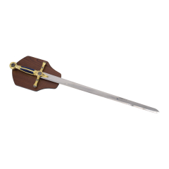 Espada Cadete de espada Masónica, con soporte, hoja de acero, 77 cm de tamaño, modelo no oficial
