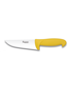 Cuchillo de Cocina Martinez Albainox. Hoja de Acero Inox de 15 cm y Mango ABS de color amarillo, en Blister de presentación 17142