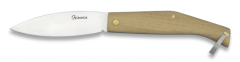 Navaja Martinez Albainox con Mango de Madera y Hoja de Acero Inox de 8 cm Clip en caja a color 19228