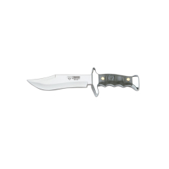 Cuchillo de monte Cudeman 203-V con mango de ABS verde y hoja de 18 cm.