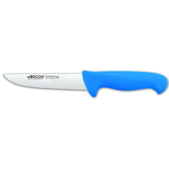 Cuchillo de carnicero Arcos Colour - Prof  291523 de acero inoxidable Nitrum y mango ergonómico de Polipropileno de color azul y hoja de 16 cm, funda display