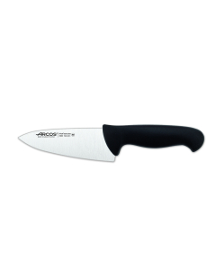 Cuchillo de cocinero Arcos Colour - Prof  292025 de acero inoxidable Nitrum y mango ergonómico de Polipropileno de color negro y hoja de 15 cm, funda display
