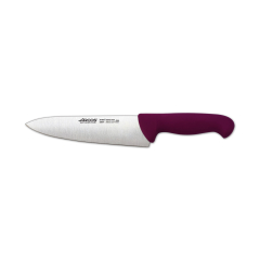Cuchillo de cocinero Arcos 2900 - Prof  292131 de acero inoxidable Nitrum y mango ergonómico de Polipropileno de color fuscia y hoja de 20 cm, funda display