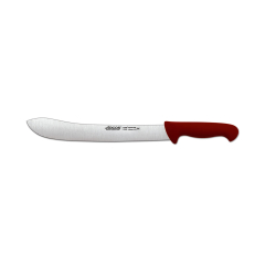 Cuchillo de carnicero  Arcos Colour - Prof  292822  de acero inoxidable Nitrum y mango ergonómico de Polipropileno de color rojo y hoja de 30 cm, funda display