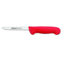 Cuchillo Deshuesador Arcos Colour - Prof  294022  de acero inoxidable Nitrum y mango ergonómico de Polipropileno de color rojo y hoja de 14 cm, funda display