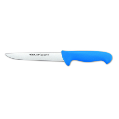 Cuchillo de carnicero Arcos Colour - Prof  294723 de acero inoxidable Nitrum y mango ergonómico de Polipropileno de color azul y hoja de 18 cm, funda display