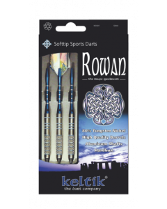 Set de 3 Dardos Keltik Rowan con Punta de Plástico 80% Tungsteno con Peso de 16 gr, en blister y estuche de fibra 37009