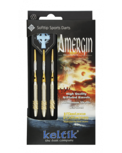 Set de 3 Dardos Keltik Amergin con Punta de Plastico y Peso de 18 grs, en blister y estuche de fibra 37076