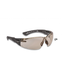 Gafas Bollé Rush, cristal Twilight, cristal platinium, patillas coinyectadas, ultraflexibles, para Airsoft