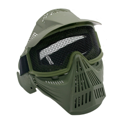 Máscara para airsoft con rejilla de color verde Amont 6054V