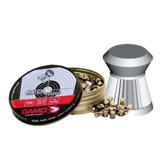 Balines Match Lata Metal Para Calibre 5.5 Mm 250 unidades, peso 0.89 gramos, cabeza plana, Gamo 6320025