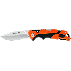 Buck Knives STE-0661ORS Navaja de Caza plegable Folding Pursuit  Pro Small, de hoja fija Drop Point  en acero CPM-S35VN de 7,62 cm con mango de polímero, goma negro/naranja y funda negra de poliéster 
