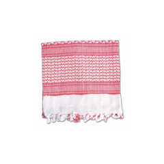 Pañuelo escarfe 'Shemagh' 120 X 120 cm. en color Rojo-Blanco Mel-Tec 90147