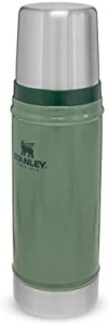Stanley Classic Legendary Botella Termica 0.47L / 16OZ Hammertone Green – Termo Cafe - Cantimplora Acero Inoxidable - Sin BPA - Mantiene Frío o Calor 15 Horas - Apto Para Lavavajillas