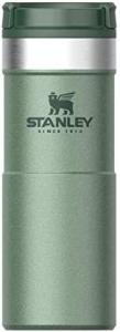 Stanley NeverLeak Travel Mug .35L / 12OZ Hammertone Green – Anti-Fugas - Vaso Para Café, Té y Agua - Sin BPA - Taza Térmica de Acero Inoxidable - Apta Para Lavavajillas