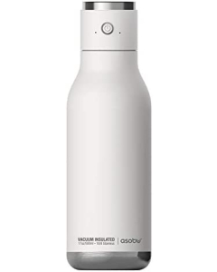 ASOBU BT60 WHITE - Botella de acero inoxidable con aislamiento inalámbrico con altavoz BT (500 mililitros), color blanco