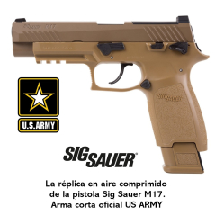 Pistola Sig Sauer P320 M17 ASP Coyote CO2 - Calibre 4,5 Mm Balines - Blowback semi automática US Army