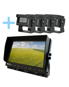 Kit de visión trasera Yatek, pantalla AHD de 10,1" + 4 cámaras 1080P para aparcar Yatek