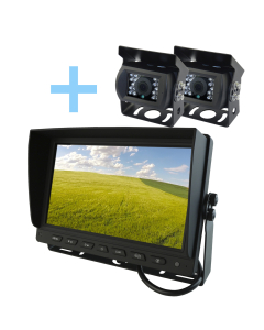 Kit de cámara trasera con monitor AHD de 9" Yatek + 2 cámaras 1080P de visión trasera para aparcamiento