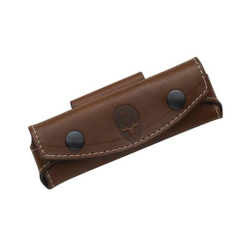 Funda Muela F/CART en piel de vaquetilla color marrón, ideal para navaja, 45 x 120 mm de tamaño