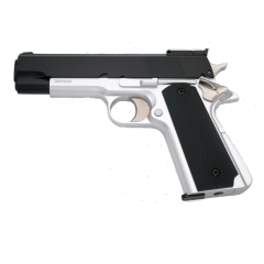 Pistola HFC tipo Colt 1911 de gas calibre 6mm - Plata - Energía 0.4 Julios - Velocidad de disparo 63m/s - 208 FPS. Ref:G123BC