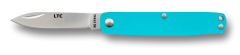 Navaja de bolsillo  Fallkniven LTCsb fabricada acero en polvo laminado 3G y con una hoja de 5,9 cm, mango de aluminio en color azul
