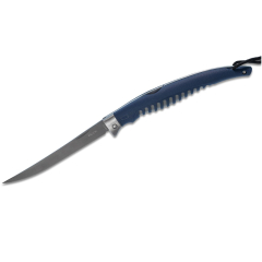 Buck Knives STE-0220BLS Cuchillo de Pesca Silver Creek Plegable con hoja de Titanio recubierto 420J2 de 16.5cm y Mango a Base de termoplástico con sobremoldeado de goma y guarda de acero inoxidable. 