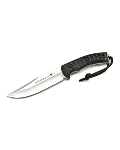Cuchillo de caza Muela Predator PREDATOR-14W cachas micarta negra CNC, con agarre superior, tamaño total 26,5 cm + tarjeta multiusos de regalo
