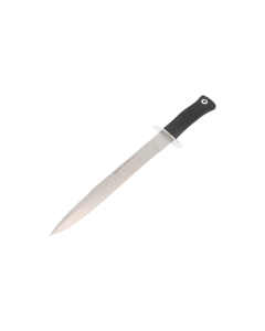 Cuchillo Muela Serie Táctica SCORPION-26G, mango de 11,5 cm de goma, defensa de acero inoxidable, hoja de 26 cm + tarjeta multiusos de regalo
