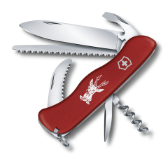 Navaja suiza de bolsillo grande Victorinox Hunter Roja 0.8573 con 12 funciones Incluye una hoja para cazadores y una herramienta de combinación