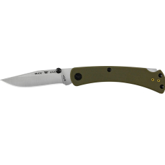 Buck Knives STE-0110GRS3 Cuchillo plegable 110 Slip Pro TRX con hoja de acero inoxidable S30V de 9,53 cm y mango G10 de color verde OD. Incluye funda 