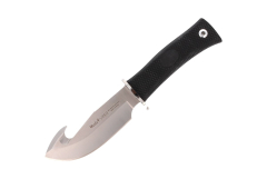 Cuchillo desollador Muela Serie Táctica VIPER-11G, mango de goma y defensa de acero inoxidable, hoja de 11 cm + tarjeta multiusos de regalo
