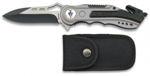 Couteau spécial de sécurité Martinez Albainox Albainox Albainox Albainox avec aluminium mango et lame en acier inoxydable de 8,1 cm. Comprend un couteau, une ceinture de sécurité, une pointe de brise-verre et une housse en nylon 19461GR1050.