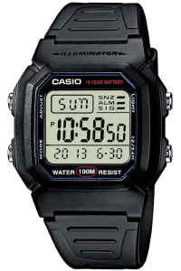 Reloj Casio W-800H-1A Resina correa color: Negro Dial LCD Digital Unisex