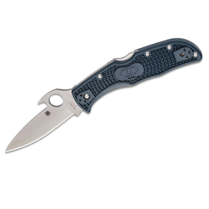 Spyderco STE- C243PGYW Navaja plegable Endela hoja lisa de Acero VG-10 de 8,7 cm de acabado satinado y mango FRN  en color gris /azul. Incluye clip de bolsillo multiposiciñon