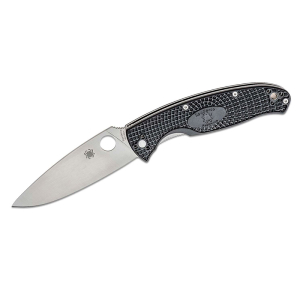 Spyderco  STE-C142PBK Navaja Táctica Resilience Lightweight  con Hoja lisa de acero inoxidable 8Cr13MoV de  10,7 cm de acabado satinado  y mango  FRN de color negro. Incluye clip multiposición