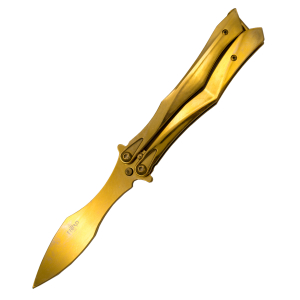 Drittes Fächertaschenmesser, 10,5 cm Klinge aus 420 Stahl, hochglanzpoliert, Griff aus Edelstahl, Gesamtlänge 23,1 cm, K2818CR