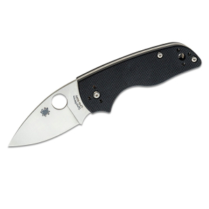 Faca dobrável Spyderco STE- C230NLGP Lil' Native Slipjoint com lâmina de aço CPM S30V de 6,1 cm de comprimento e cabo G-10 preto. Inclui clipe de bolso multi-posições