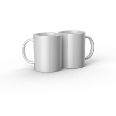 Cricut Tazas en blanco | Blanco | 425ml (15oz) | 2 vasos de sublimación Infusible Ink | Para usar Mug Press Infusible Ink