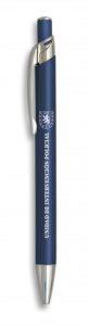 Aluminium-Kugelschreiber, Albainox-Blau, Metallmaterial, Größe 13,8 cm, IPU, 03067GR254