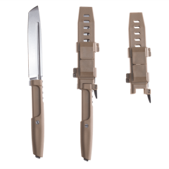 Couteau tactique Ratio Extreme, polyvalent, léger et de facile à manier, étui en nylon Aspis de avec système M.O.L.L.E.