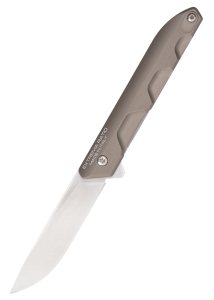  Coltello Ferrum E, EDC pieghevole, lama de Drop Tip, apertura assistita Flipper, impugnatura de Alluminio Anticorodal e clip reversibile