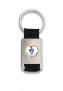 Llavero Martinez Albainox  Rectangular de metal cromado Plata + Cinta Negra personalizable en caja de presentación 09433GR1050