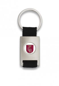 Porte-clés Martinez Albainox Albainox Rectangulaire en métal chromé argent + ruban noir avec boîte de présentation 09433GR1059