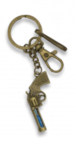 Portachiavi Pistola prodotta in Zama in presentazione blister