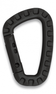 Mosquetón de Fibra Negro Barbaric, tamaño de 7 cm