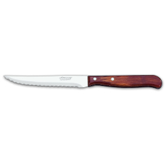 Cuchillo chuletero Arcos Latina 100400 de acero inoxidable Nitrum y mango de madera comprimida con hoja de 10.5 cm en caja
